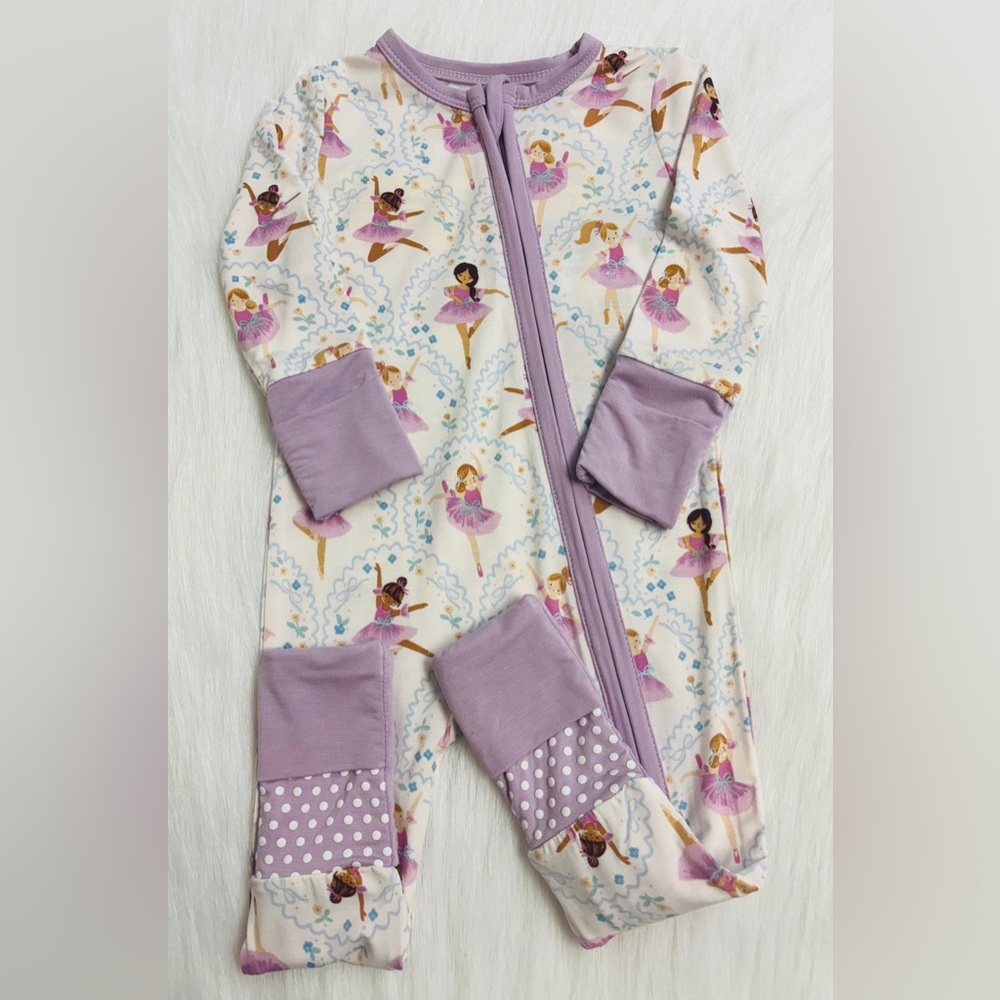 NWT Angel Dear Lavender Ballerina Footie 6-12M
